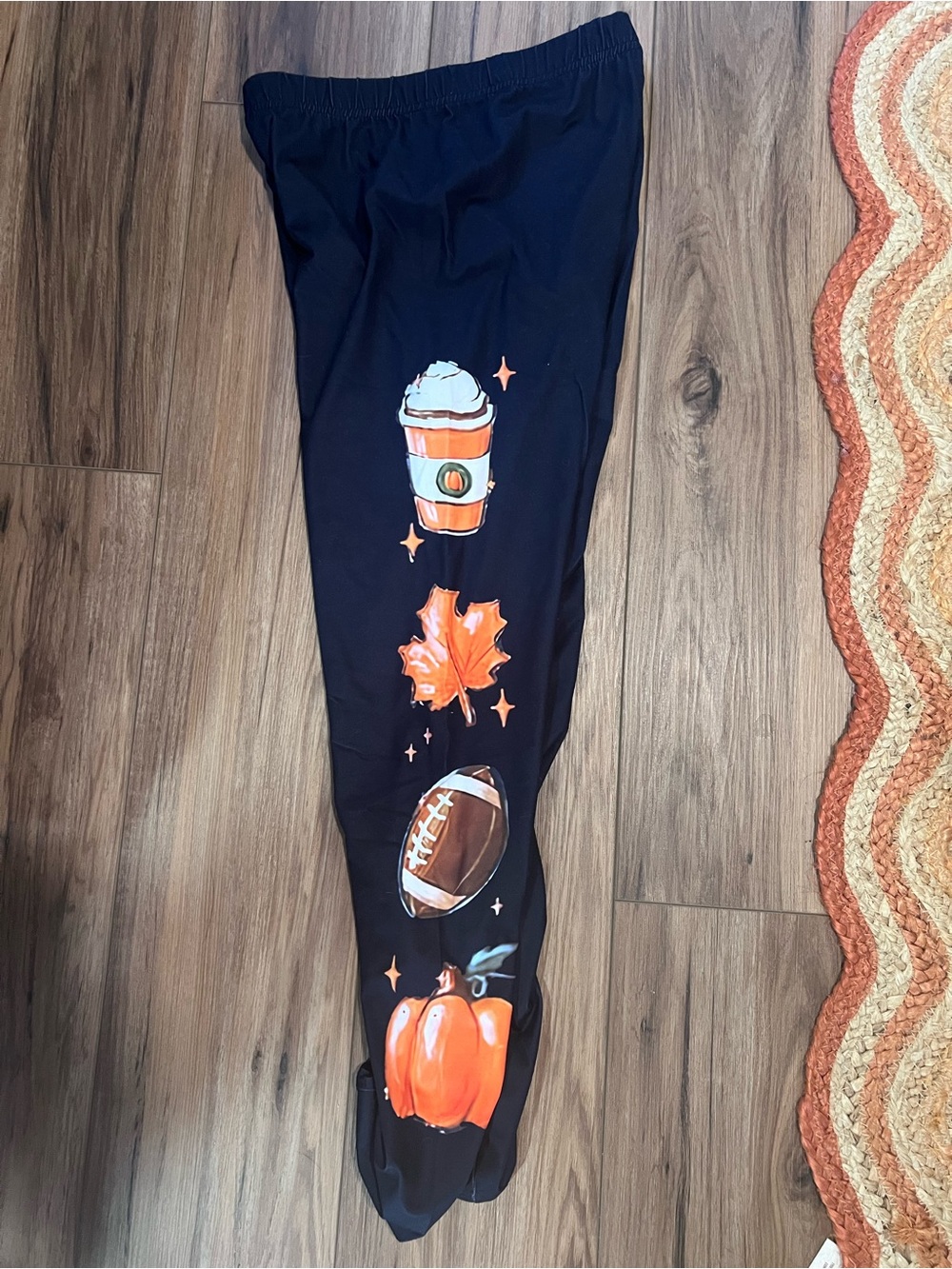 Black Fall Graphic Leggings